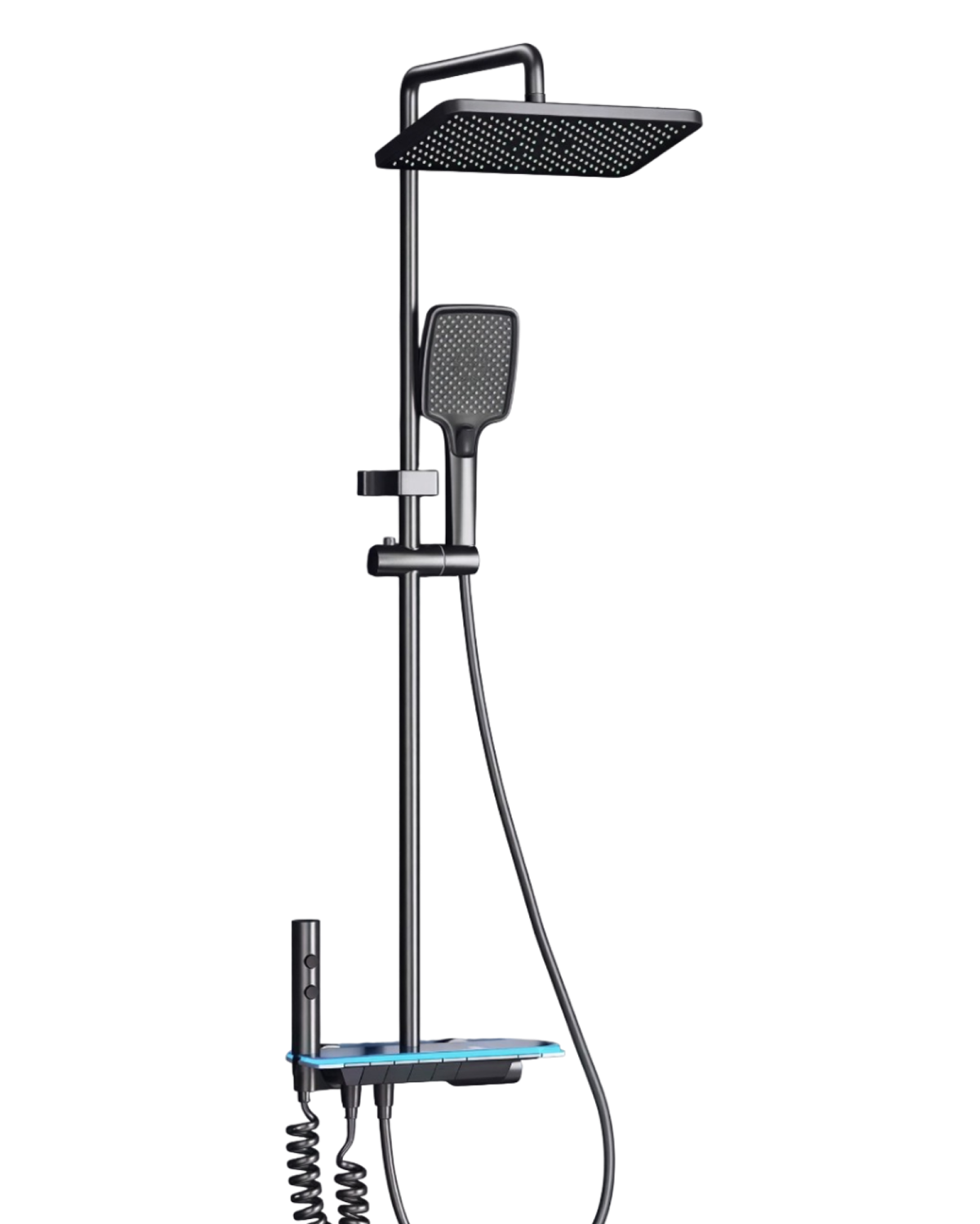 Prysznic modern z wyświetlaczem led | Szary